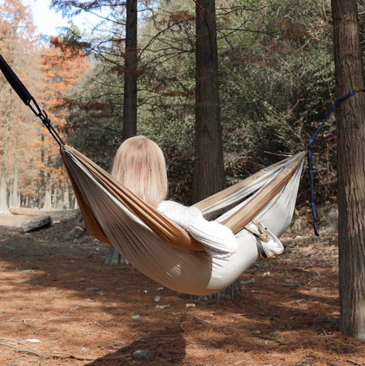 Frendorf | Outdoor Doppel-Inferiervliegende Hängematte Anti-Rollover Camping-Schaukel, Größe: 270x140cm (Dunkelgrün)
