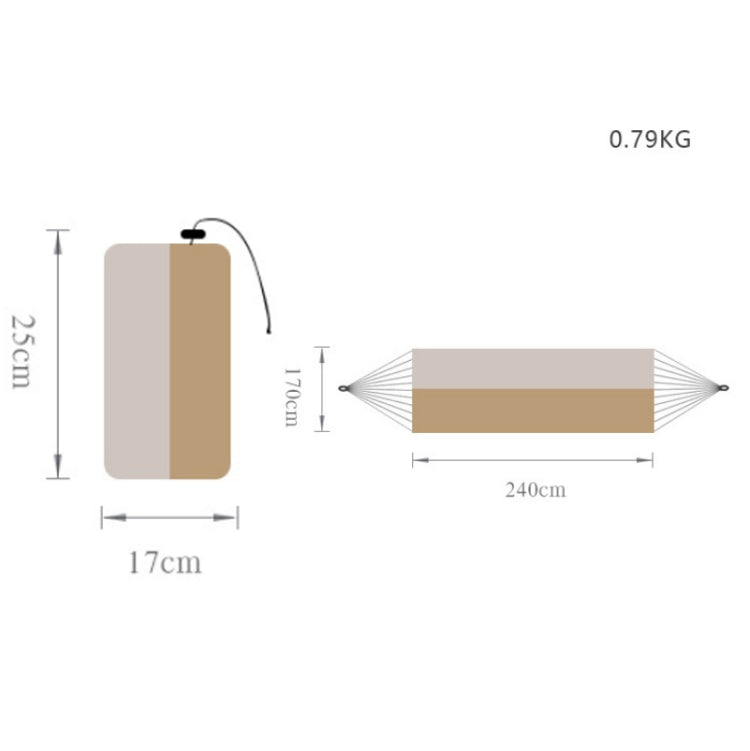 Frendorf | Outdoor Doppel-Inflatable Hängematte Anti-Kipp Camping Schwinge, Größe: 270x140cm (Khaki)
