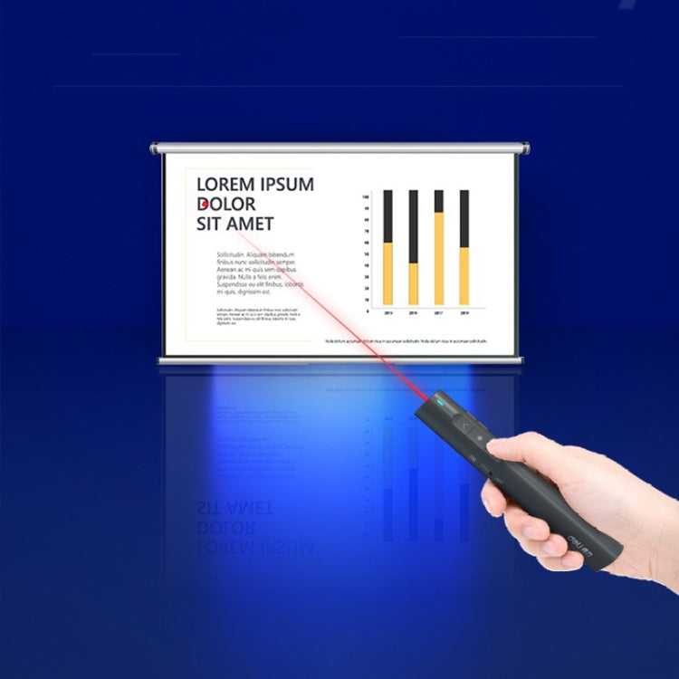 Frendorf | Deli 2.4G Flip Pen Business Präsentationsfernbedienung Pen, Modell: TM2801 Schwarz (rote LED)