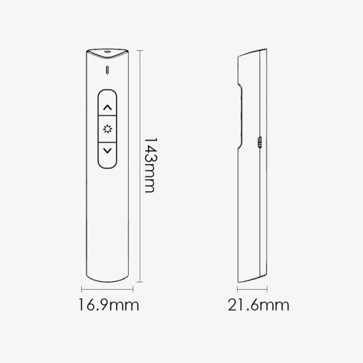 Frendorf | Deli 2.4G Flip Pen Business Präsentationsfernbedienung Pen, Modell: TM2801 Schwarz (rote LED)