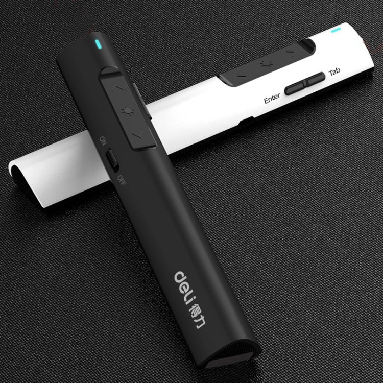 Frendorf | Deli 2.4G Flip Pen Business Präsentationsfernbedienung Pen, Modell: TM2801 Schwarz (rote LED)