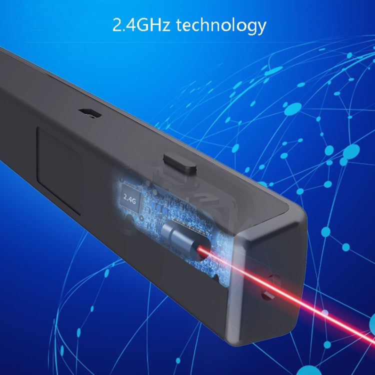 Frendorf | Deli 2,4GHz Laser Seitenumblätterstift Wiederaufladbarer Sprachprojektorstift, Modell: 2802L (Weiß)