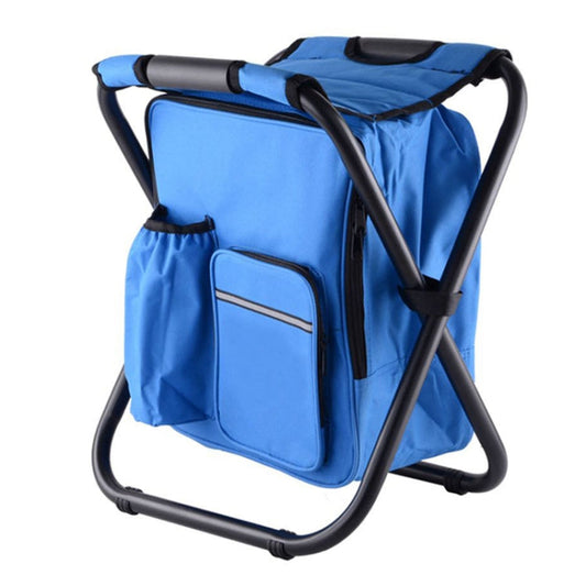 Frendorf | Multifunktionaler Klapphocker Tragbarer Kühlpackhocker Leichter Outdoor-Hocker (Blau)