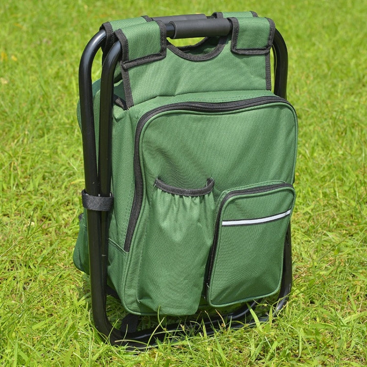 Frendorf | Multifunktionale Klappstuhl Tragbarer Kühlpackstuhl Leichtgewicht Outdoor-Stuhl (Grün)