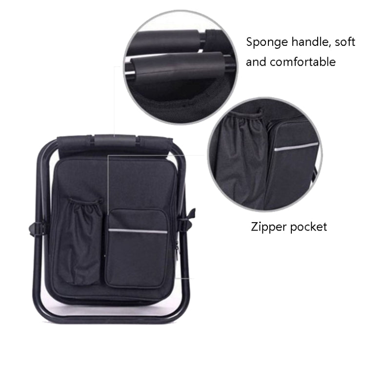 Frendorf | Multifunktionaler Klapphocker Tragbarer Kühlpackhocker Leichter Outdoor-Hocker (Blau)