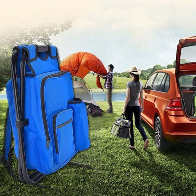 Frendorf | Multifunktionaler Klapphocker Tragbarer Kühlpackhocker Leichter Outdoor-Hocker (Blau)