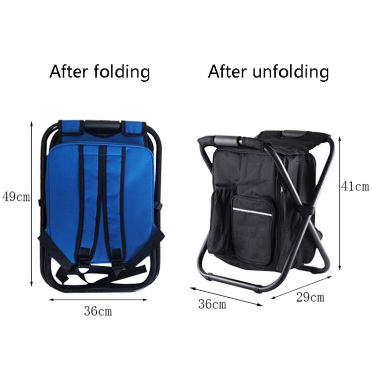 Frendorf | Multifunktionaler Klapphocker Tragbarer Kühlpackhocker Leichter Outdoor-Hocker (Blau)