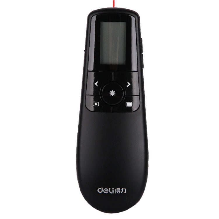 Frendorf | Deli 2.4GHz Laser Lehrseite Flip Stift Fernbedienung Spielbereich mit fliegender Maus, Modell: 2804 (Schwarz) rotes Licht