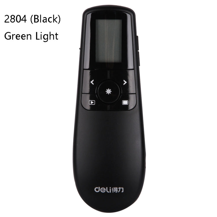 Frendorf | Deli 2.4GHz Laser Teaching Page Flip Pen Remote Play Pen mit fliegender Maus, Modell: 2804 (Schwarz) Grünes Licht