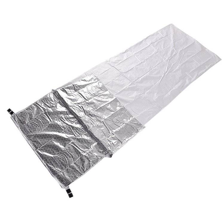 Frendorf | Outdoor Wandern Camping Wärme-reflektierende thermische Isolierung Schlafsack Notfalldecke Einzelumschlag 200 x 72cm (Silbergrau)