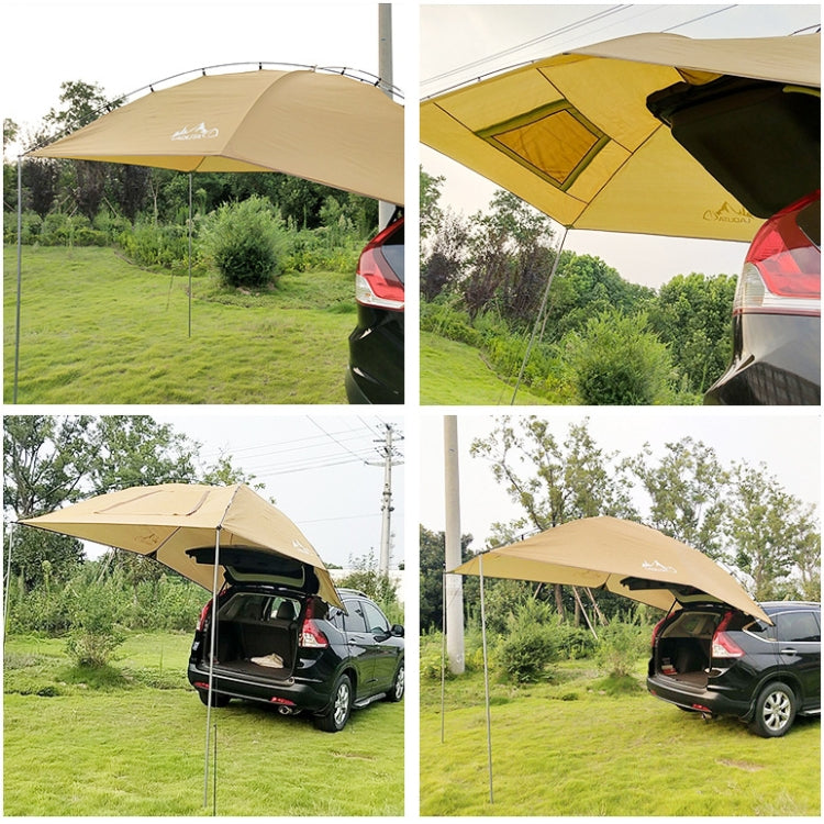 Frendorf | LADUTA Outdoor Selbstfahrende Tour Grill Camping Auto Seitenzelt Auto Heck Erweiterungszelt Zubehör (Grau Blau)