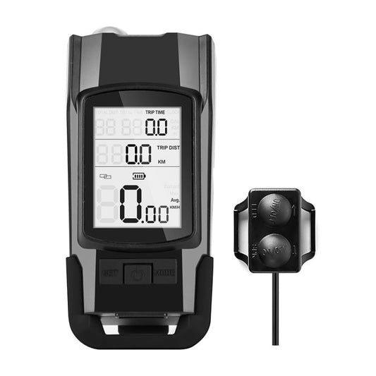 Frendorf | 3 In 1 Wireless Fahrrad Code Meter Lampe Starke Licht Frontlicht, Farbe: Schwarz