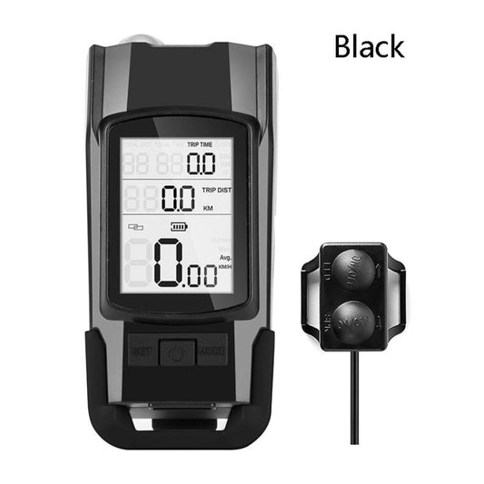 Frendorf | 3 In 1 Wireless Fahrrad Code Meter Lampe Starke Licht Frontlicht, Farbe: Schwarz
