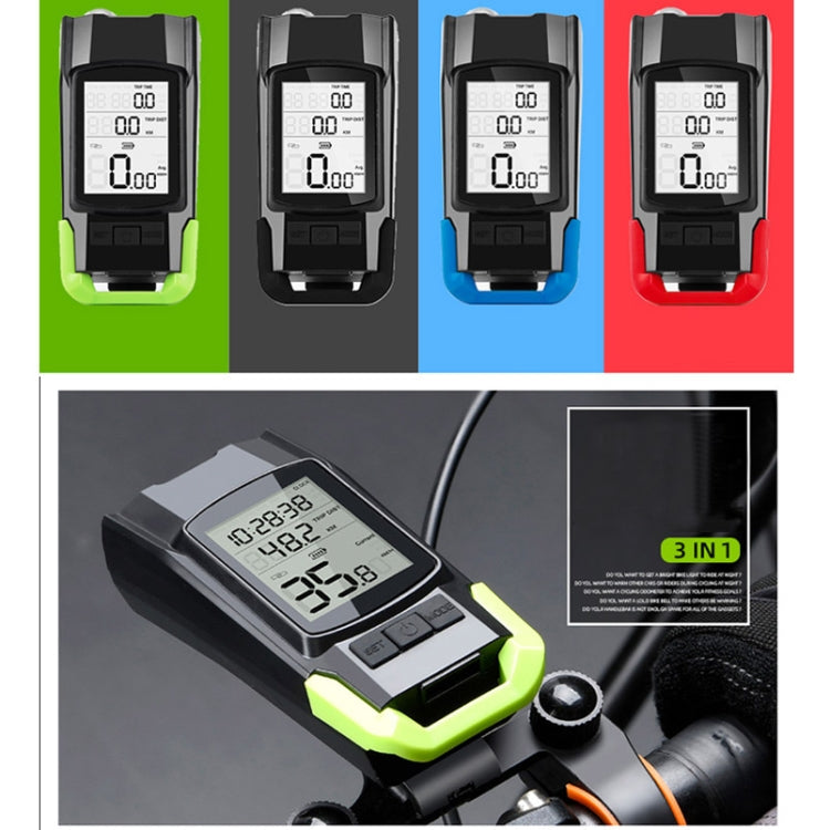 Frendorf | 3 In 1 Wireless Fahrrad Code Meter Lampe Starkes Licht Frontlicht, Farbe: Upgrade Floating (Grün)