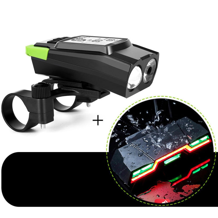 Frendorf | 3 In 1 Wireless Fahrrad Code Meter Lampe Starker Licht Frontlicht, Farbe: Grün Upgrade Schwimmend + Rücklicht