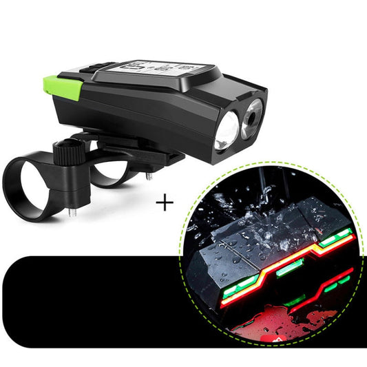 Frendorf | 3 In 1 Wireless Fahrrad Code Meter Lampe Starker Licht Frontlicht, Farbe: Grün Upgrade Schwimmend + Rücklicht