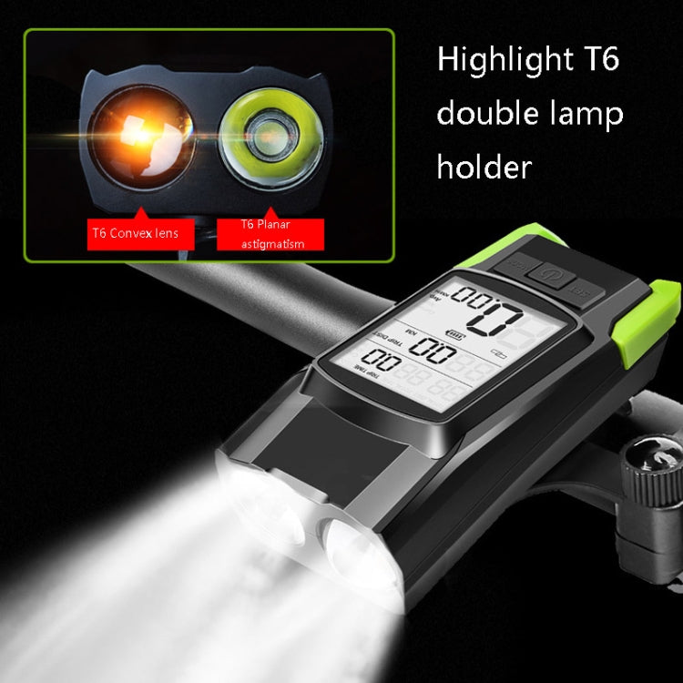Frendorf | 3 In 1 Wireless Fahrrad Code Meter Lampe Starker Licht Frontlicht, Farbe: Grün Upgrade Schwimmend + Rücklicht