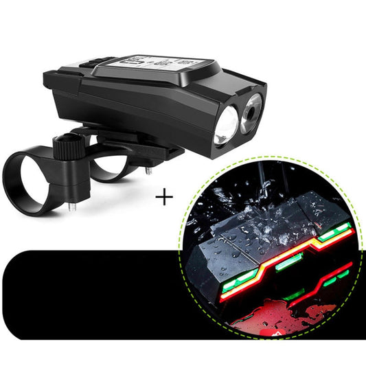 Frendorf | 3 In 1 Wireless Fahrrad Code Meter Lampe Starke Licht Frontlicht, Farbe: Schwarz Upgrade Schwimmend + Rücklicht
