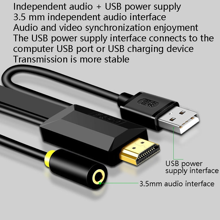 Frendorf | 10m JH HV10 1080P HDMI auf VGA Kabel Projektor TV Box Computer Notebook Industrielle Anzeige Adapter Kabel
