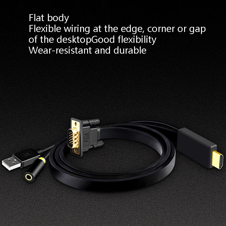 Frendorf | 10m JH HV10 1080P HDMI auf VGA Kabel Projektor TV Box Computer Notebook Industrielle Anzeige Adapter Kabel