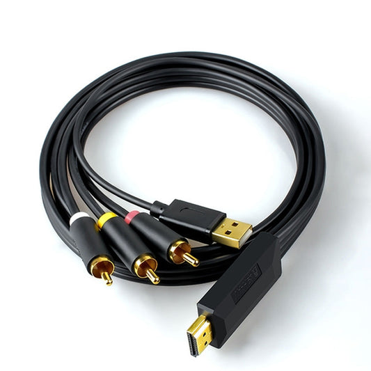 Frendorf | 2m JingHua HDMI-3RCA HDMI zu 3RCA Konverterkabel Set-Top TV Projektor AV Lotus Konverterkabel