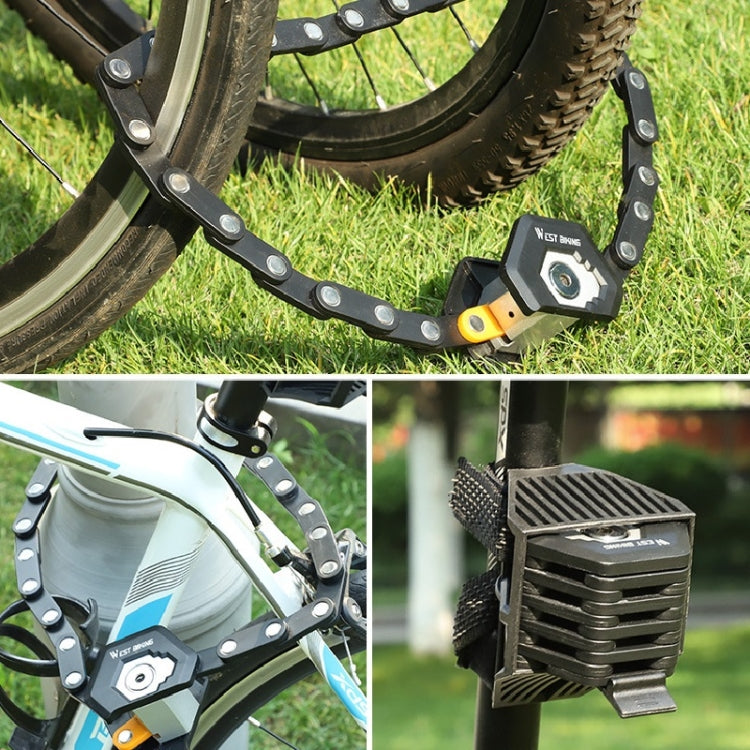 Frendorf | WEST BIKING Fahrrad Anti-Diebstahl Schlüssel Schloss Motorrad Ketten-Falt-Schloss
