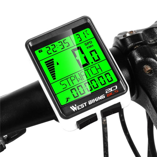 Frendorf | WEST BIKING Mountainbike Kabelloser Code-Meter Großbild Multifunktions-Wasserdichter Geschwindigkeitsmesser