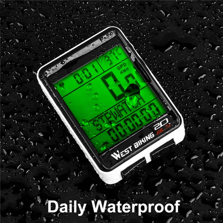 Frendorf | WEST BIKING Mountainbike Kabelloser Code-Meter Großbild Multifunktions-Wasserdichter Geschwindigkeitsmesser