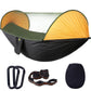 Frendorf | Anti-Umkipp-Automatik Schnell-Öffnungs-Moskito-Netz-Hängematte Outdoor Camping Doppel-Anti-Moskito-Hängematte, Größe: 290x140cm(Gelb Schwarz)