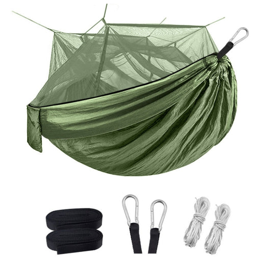 Frendorf | Verschlüsselung Mückennetz Hängematte Outdoor Camping Anti-Mückennetz Gaze Hängematte, Größe: 260x140cm (Armeegrün)