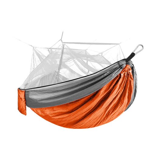 Frendorf | Verschlüsselung-Moskito-Netz-Hängematte Outdoor Camping Anti-Moskito-Netz Gazehängematte, Größe: 260x140cm (Orange Rot Grau)