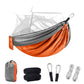 Frendorf | Verschlüsselung-Moskito-Netz-Hängematte Outdoor Camping Anti-Moskito-Netz Gazehängematte, Größe: 260x140cm (Orange Rot Grau)