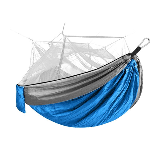 Frendorf | Verschlüsselung Moskitonetz Hängematte Outdoor Camping Anti-Moskito Netz Gaze Hängematte, Größe: 260x140cm(Dunkelblau Grau)
