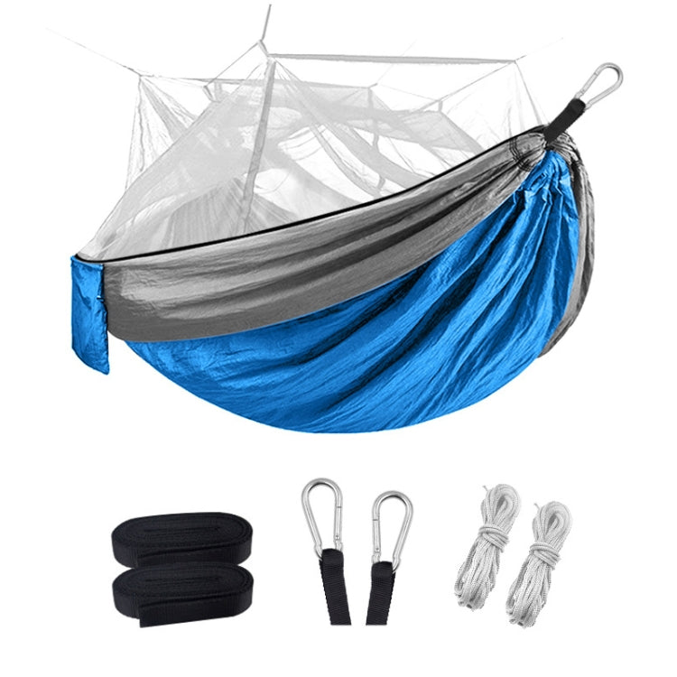 Frendorf | Verschlüsselung Moskitonetz Hängematte Outdoor Camping Anti-Moskito Netz Gaze Hängematte, Größe: 260x140cm(Dunkelblau Grau)