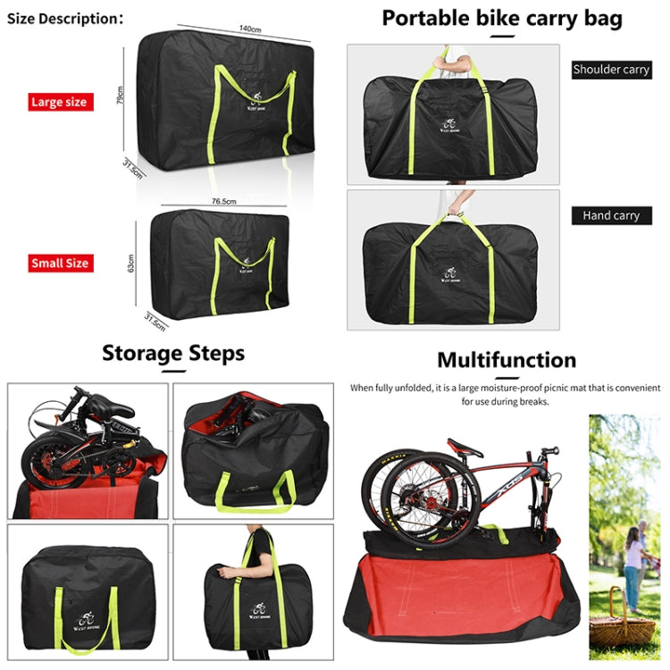 Frendorf | WEST BIKING Faltrad Tasche Fahrrad Aufbewahrungstasche Groß （Grün）