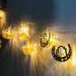 3m 20 LEDs Eid Al-Fitr LED Stern- und Mondlichter Ramadan Festival Dekoration Lampen (Weißes Licht)
