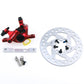 Frendorf | 3 in 1 Scooter Modifizierte Hydraulikbremse + 120mm Scheibenbremsen + Modifiziertes Sitzset für Xiaomi Mijia M365 Pro (Rote Bremse + Silberner Adapter)