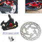 Frendorf | 3 in 1 Scooter Modifizierte Hydraulische Bremse + 120mm Scheibenbremsscheibe + Modifiziertes Sitzset Für Xiaomi Mijia M365 Pro (Schwarze Bremse + Silberner Adapter)