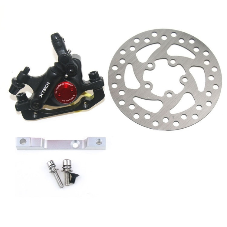 Frendorf | 3 in 1 Scooter Modifizierte Hydraulische Bremse + 120mm Scheibenbremsscheibe + Modifiziertes Sitzset Für Xiaomi Mijia M365 Pro (Schwarze Bremse + Silberner Adapter)