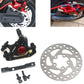 Frendorf | 3 in 1 Scooter Modifizierte hydraulische Bremse + 120mm Scheibenbremsscheibe + Modifiziertes Sitzset für Xiaomi Mijia M365 Pro (Schwarze Bremse + Schwarzer Adapter)