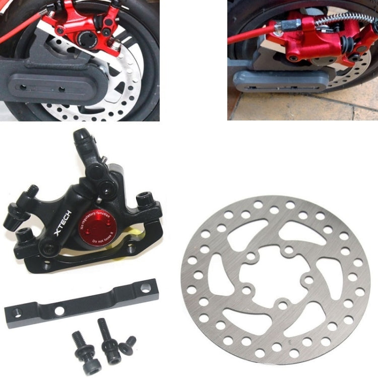 Frendorf | 3 in 1 Scooter Modifizierte hydraulische Bremse + 120mm Scheibenbremsscheibe + Modifiziertes Sitzset für Xiaomi Mijia M365 Pro (Schwarze Bremse + Schwarzer Adapter)