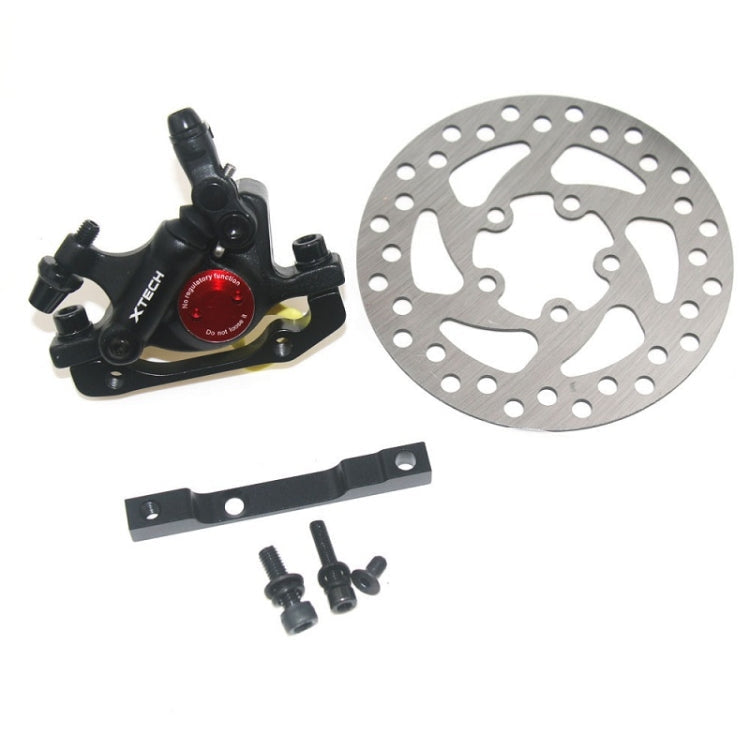 Frendorf | 3 in 1 Scooter Modifizierte hydraulische Bremse + 120mm Scheibenbremsscheibe + Modifiziertes Sitzset für Xiaomi Mijia M365 Pro (Schwarze Bremse + Schwarzer Adapter)