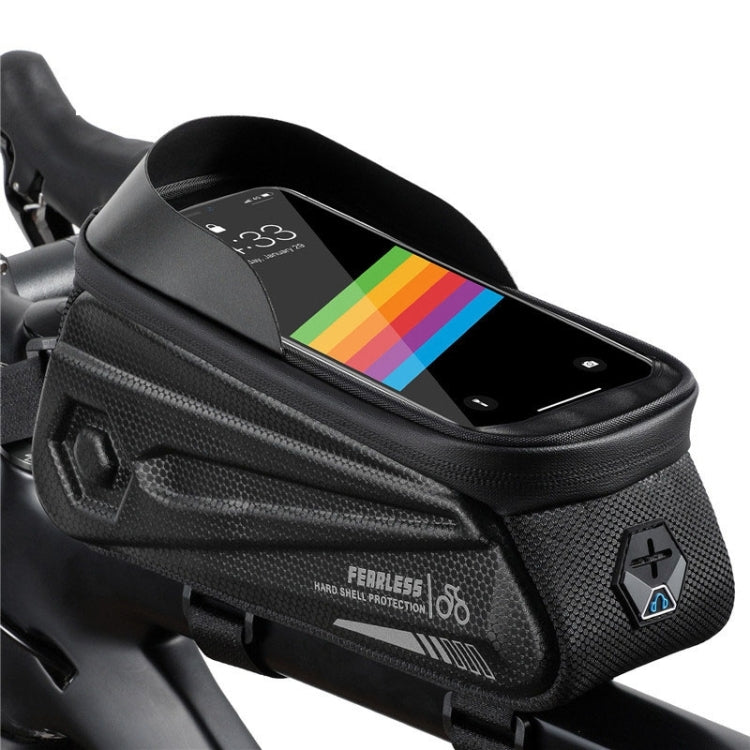 Frendorf | WEST BIKING Fahrradtasche EVA Hartschalen-Fronttrage Tasche Mobile Telefon Wasserdicht Obere Rohr Tasche Mountainbike Fahrgeräte, Größe: 1,7L(Schwarz)