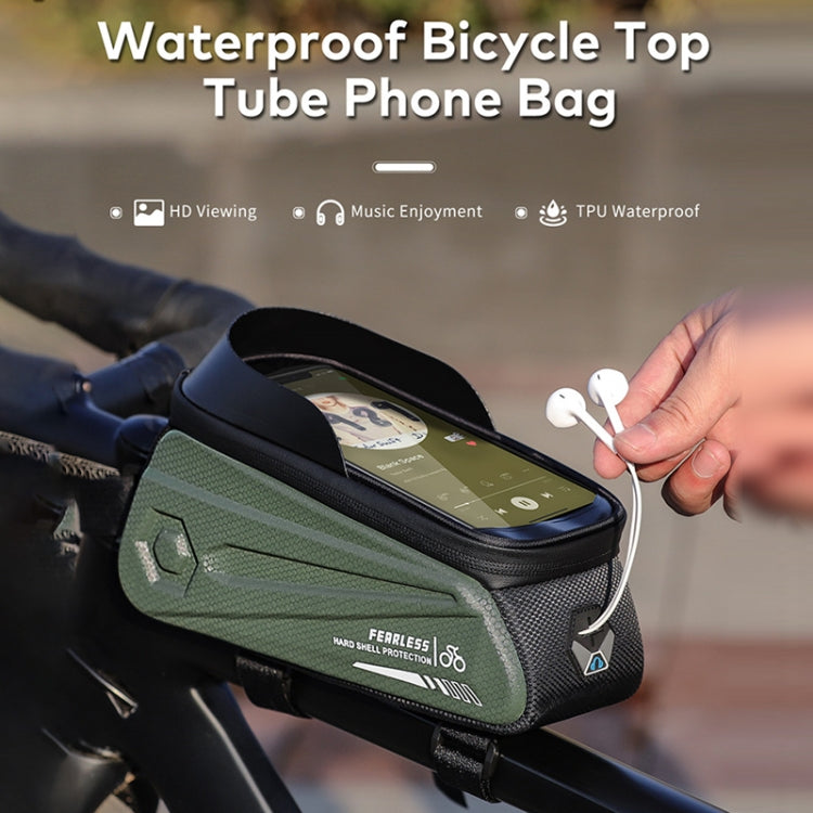 Frendorf | WEST BIKING Fahrradtasche EVA Hartschalen-Fronttrage Tasche Mobile Telefon Wasserdicht Obere Rohr Tasche Mountainbike Fahrgeräte, Größe: 1,7L(Schwarz)