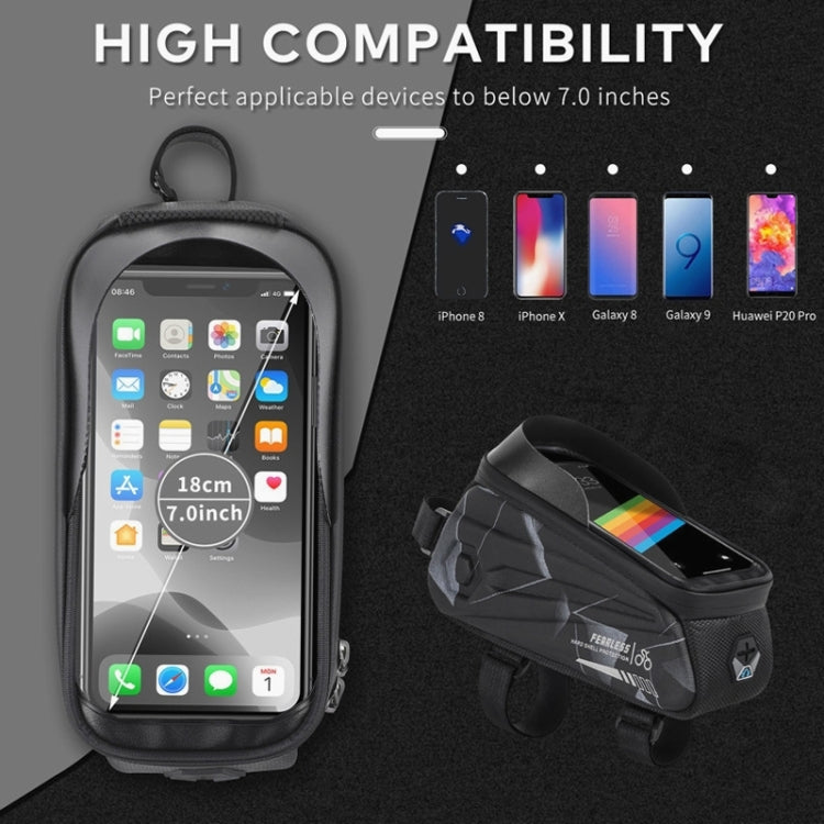Frendorf | WEST BIKING Fahrradtasche EVA Hartschalen-Fronttrage Tasche Mobile Telefon Wasserdicht Obere Rohr Tasche Mountainbike Fahrgeräte, Größe: 1,7L(Schwarz)
