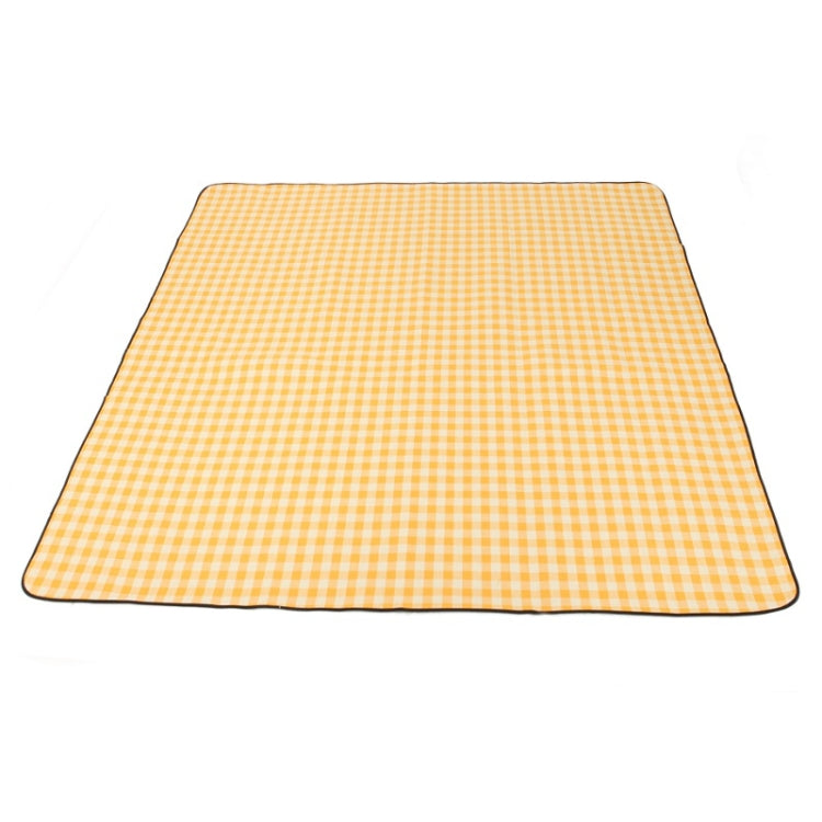 Frendorf | FP1409 6mm Verdickte Feuchtigkeitsbeständige Strandmatte Für Outdoor Camping Zeltmatte Mit Aufbewahrungstasche 200x200cm (Gelb Weiß)