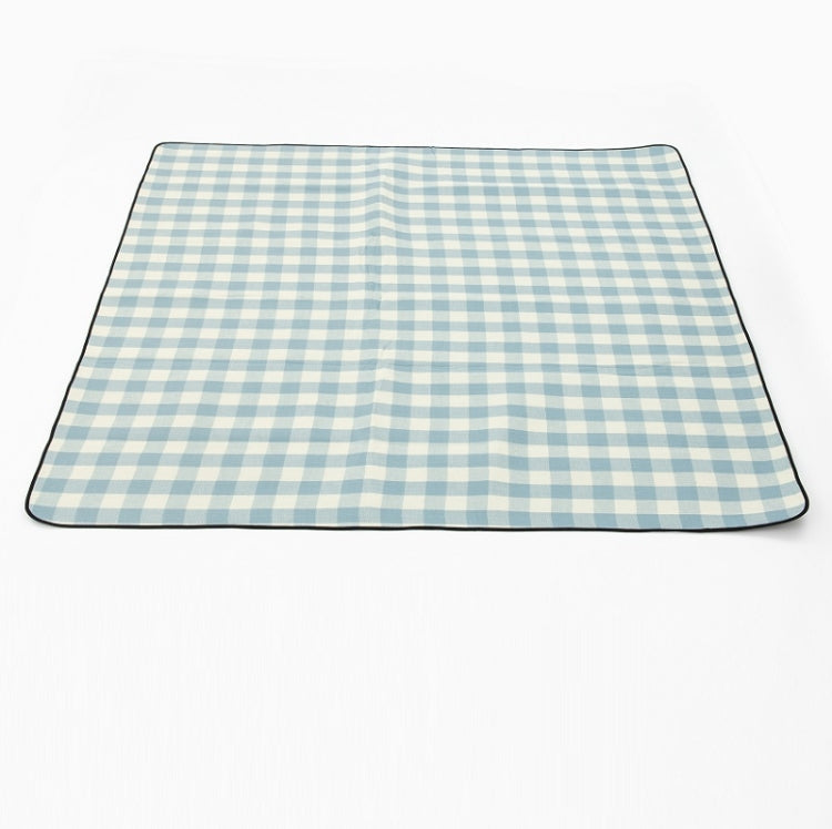 Frendorf | FP1409 6mm Verdickte Feuchtigkeitsdichte Strandmatte Outdoor Camping Zeltmatte mit Tragetasche 200x200cm (Blaue Karos)