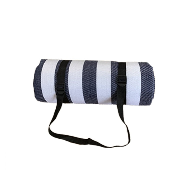 Frendorf | FP1409 6mm Verdickte Feuchtigkeitsdichte Strandmatte Outdoor Camping Zeltmatte Mit Aufbewahrungstasche 200x200cm (Blaue Streifen)