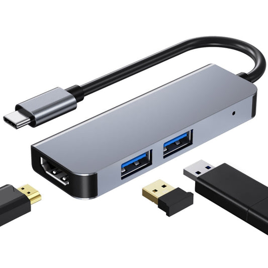 Frendorf | 3 In 1 USB-C / Type-C Zu 4K HDMI + 2 USB 3.0 Ports Multifunktionale HUB Dockingstation