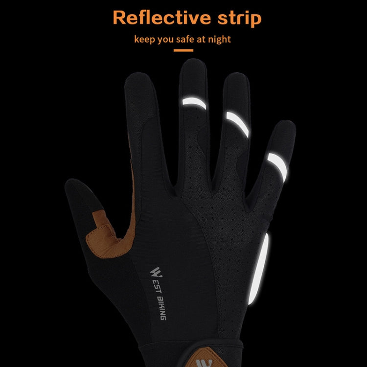 Frendorf | WEST BIKING YP0211197 Vollfinger Stoßdämpfende Rutschfeste Motorrad Fahrrad Handschuhe Reitausrüstung, Größe: L(Schwarz Gelb)